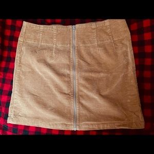 Brown Corduroy Mini Skirt
